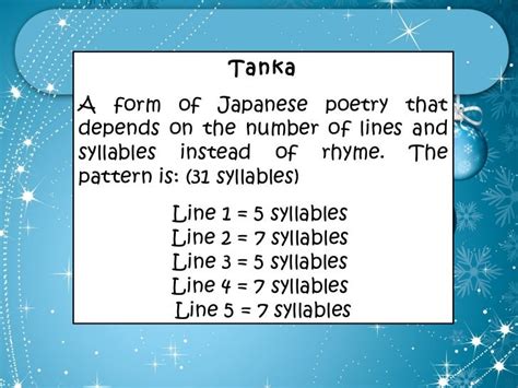 tanka rhyming pattern.
